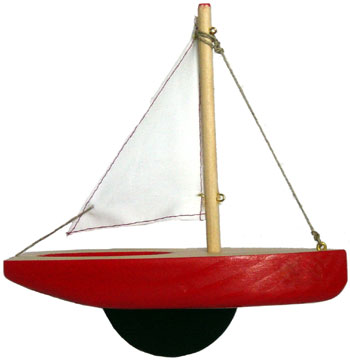 Bild vom Artikel Spielzeugboot mit Kiel (rot)