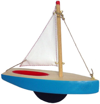 Bild vom Artikel Spielzeugboot mit Kiel (blau)