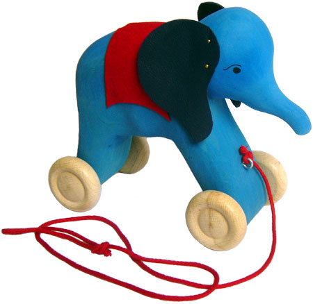 Bild vom Artikel Nachzieh-Elefant blau