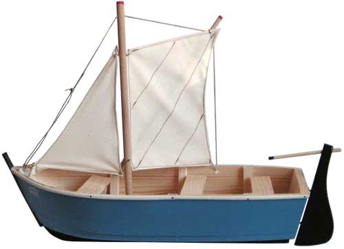 Fischerei Segelboot Kleines Holsteiner Fischerboot G4144 Modellschiff Holz 