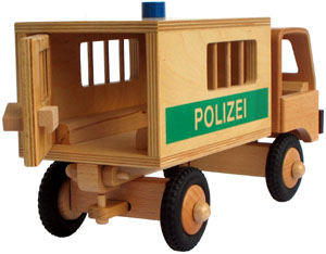 Polizeiauto von hinten